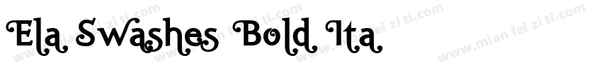Ela Swashes Bold Ita字体转换